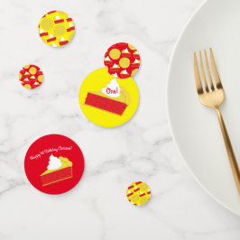 かわいこちゃんパイさくらんぼ1st誕生日パーティーテーマ コンフェッティ