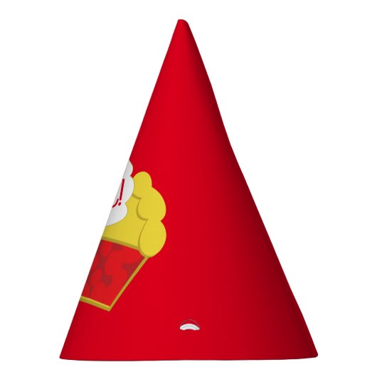 かわいこちゃんパイさくらんぼ1st誕生日パーティーテーマ パーティーハット (右)