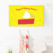 かわいこちゃんパイさくらんぼ1st誕生日パーティーテーマ 横断幕 (インサイチュ)