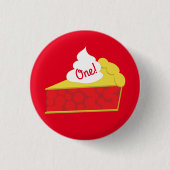 かわいこちゃんパイさくらんぼ1st誕生日パーティーテーマ 缶バッジ (正面)