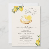 かわいこちゃんパイはベーキングレモンパイクリームベビーシャワー 招待状 (正面)