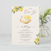 かわいこちゃんパイはベーキングレモンパイクリームベビーシャワー 招待状 (スタンド正面)