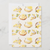 かわいこちゃんパイはベーキングレモンパイクリームベビーシャワー 招待状 (裏面)
