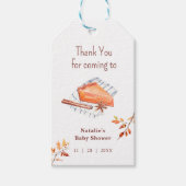 かわいこちゃんパイは途中の赤ちゃんシャワーありがとう ギフトタグ (正面)