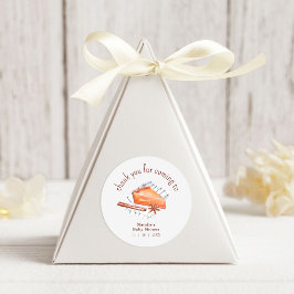 かわいこちゃんパイは途中の赤ちゃんシャワーありがとう ラウンドシール