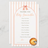 かわいこちゃんパイオレンジギンガムシャワー祈りの言葉用ベビー (正面/裏面)