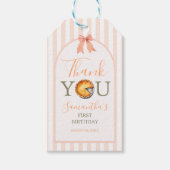 かわいこちゃんパイオレンジギンガム1st誕生日ありがとう ギフトタグ (正面)