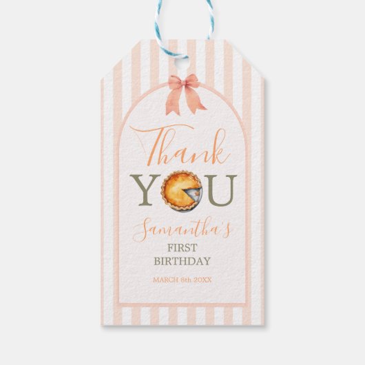 かわいこちゃんパイオレンジギンガム1st誕生日ありがとう ギフトタグ (裏面)