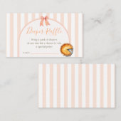 かわいこちゃんパイオレンジジンガムベビーシャワーオムツラッフル エンクロージャーカード (正面/裏面)