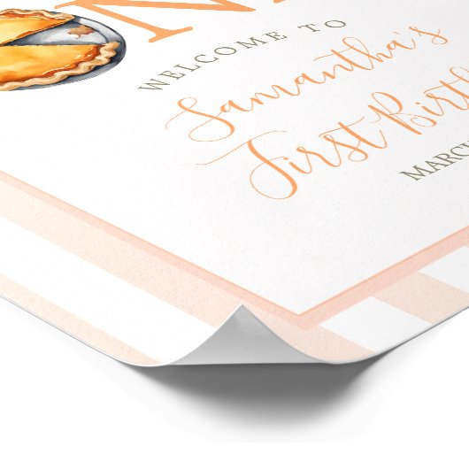 かわいこちゃんパイオレンジジンガム1stバースデーウェルカムサイン ポスター (角)