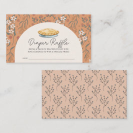 かわいこちゃんパイオレンジフローラベビーおむつラッフルチケット エンクロージャーカード