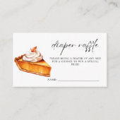 かわいこちゃんパイカボチャ秋ベビシャワーおむつラッフル エンクロージャーカード (正面)