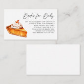 かわいこちゃんパイカボチャ秋ベビーシャワーブックベビー エンクロージャーカード (正面/裏面)