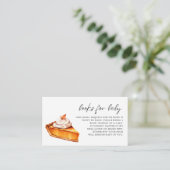 かわいこちゃんパイカボチャ秋ベビーシャワーブックベビー エンクロージャーカード (スタンド正面)