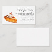 かわいこちゃんパイカボチャ秋ベビーシャワーブックベビー エンクロージャーカード (正面/裏面)