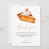 かわいこちゃんパイカボチャ秋ベビーシャワー サンキューカード (正面)