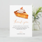 かわいこちゃんパイカボチャ秋ベビーシャワー サンキューカード (スタンド正面)