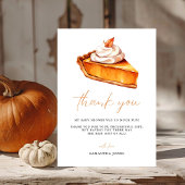 かわいこちゃんパイカボチャ秋ベビーシャワー サンキューカード
