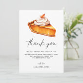 かわいこちゃんパイカボチャ秋ベビーシャワー サンキューカード (スタンド正面)