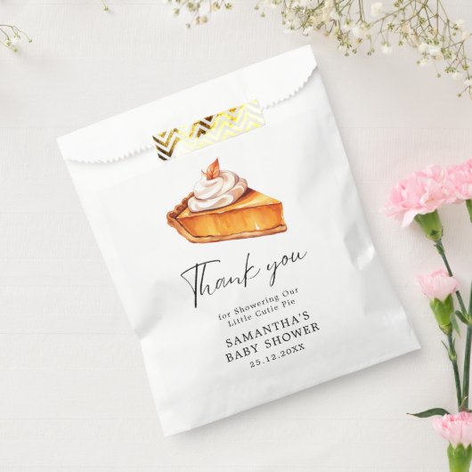 かわいこちゃんパイカボチャ秋ベビーシャワー フェイバーバッグ (封をした状態)