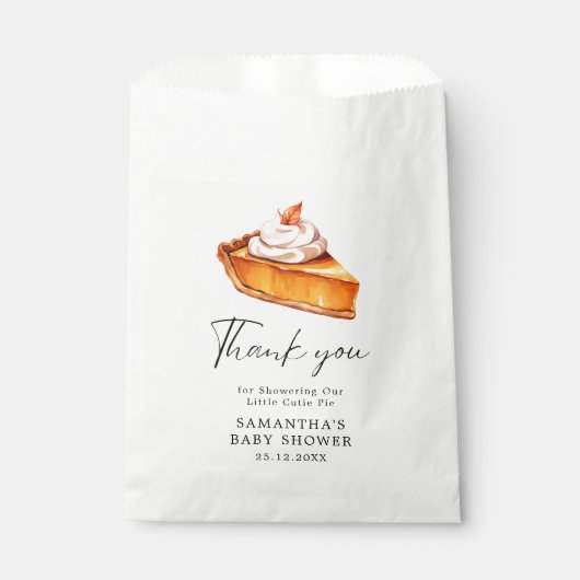 かわいこちゃんパイカボチャ秋ベビーシャワー フェイバーバッグ (正面)