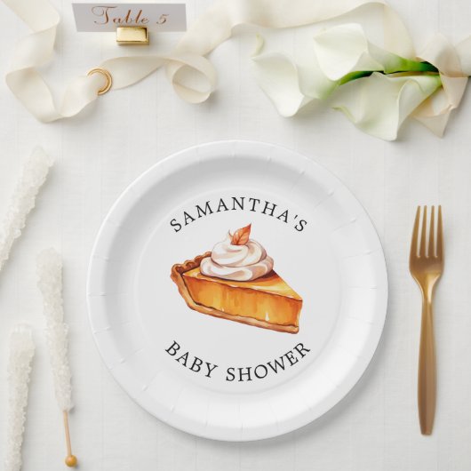 かわいこちゃんパイカボチャ秋ベビーシャワー ペーパープレート (ウェディング)