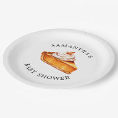 かわいこちゃんパイカボチャ秋ベビーシャワー ペーパープレート (アングル)