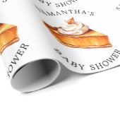 かわいこちゃんパイカボチャ秋ベビーシャワー ラッピングペーパー (ロールコーナー)