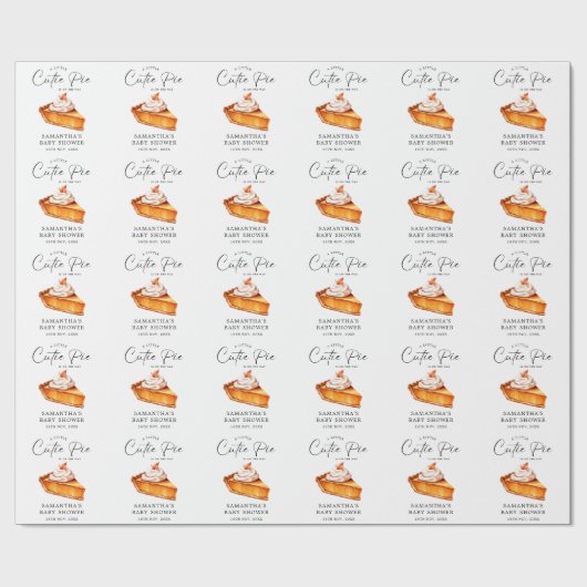 かわいこちゃんパイカボチャ秋ベビーシャワー ラッピングペーパー (フラット)