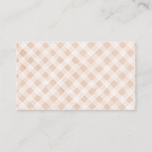 かわいこちゃんパイギンガムサンクスギビング秋ベビーシャワー エンクロージャーカード (裏面)