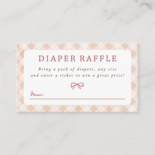 かわいこちゃんパイギンガムサンクスギビング秋ベビーシャワー エンクロージャーカード (正面)