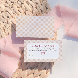 かわいこちゃんパイギンガムサンクスギビング秋ベビーシャワー エンクロージャーカード