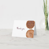 かわいこちゃんパイサンキューカード感謝祭ベビーシャワー サンキューカード (正面)