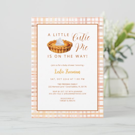 かわいこちゃんパイパンプキンベビーシャワー招待状 招待状 (スタンド正面)