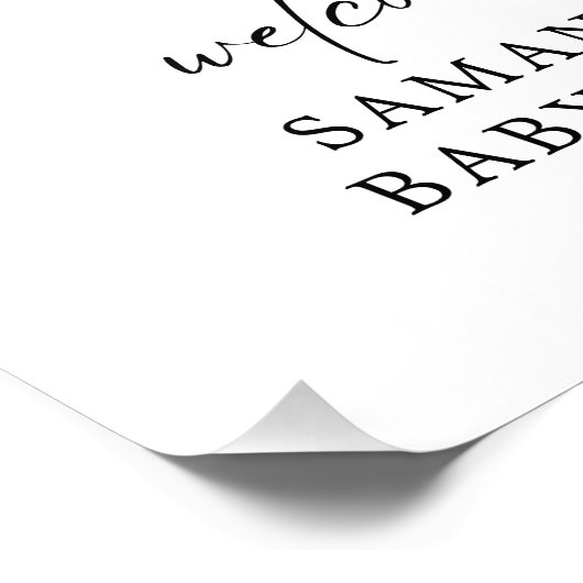 かわいこちゃんパイパンプキン秋ベビーシャワーウェルカムサイン フォトプリント (角)