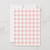 かわいこちゃんパイピンク秋テディベアガールベイビーシャワー サンキューカード (裏面)