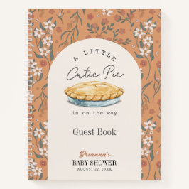 かわいこちゃんパイフローラガールベビーシャワーゲストブック ノートブック