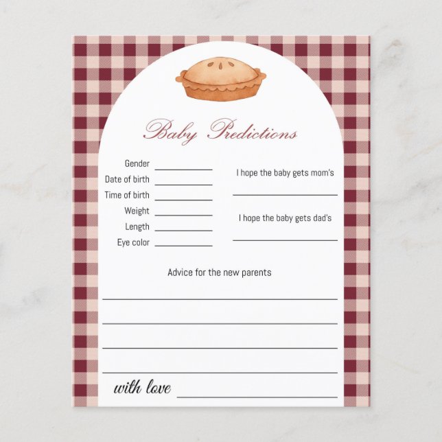 かわいこちゃんパイベビー予測ゲームカード (正面)