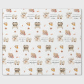 かわいこちゃんパイベーキング秋秋ベビーシャワー ラッピングペーパー (フラット)