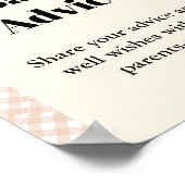 かわいこちゃんパイ感謝児アドバイス赤ちゃんシャワーサイン ポスター (角)