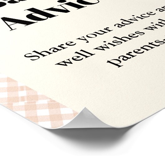 かわいこちゃんパイ感謝児アドバイス赤ちゃんシャワーサイン ポスター (角)