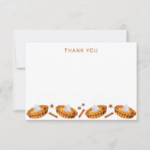 かわいこちゃんパイ感謝祭ベイビーシャワーありがとう サンキューカード (正面)