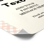 かわいこちゃんパイ感謝祭ベイビーシャワーお気に入りサイン ポスター (角)