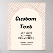 かわいこちゃんパイ感謝祭ベイビーシャワーお気に入りサイン ポスター (正面)