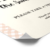 かわいこちゃんパイ感謝祭ベイビーシャワーお気に入りサイン ポスター (角)