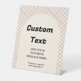 かわいこちゃんパイ感謝祭ベイビーシャワーお気に入りサイン 台座サイン