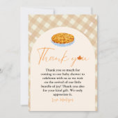 かわいこちゃんパイ感謝祭ベビーシャワーサンキューカード 案内状 (正面)