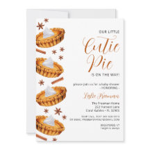 かわいこちゃんパイ感謝祭ベビーシャワー招待状