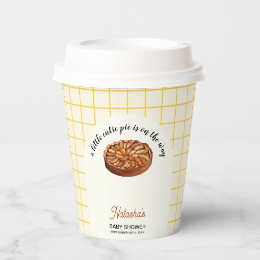 かわいこちゃんパイ感謝祭秋ベビーシャワー 紙コップ (正面)