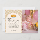かわいこちゃんパイ感謝祭誕生日サンキューカード 案内状 (正面)
